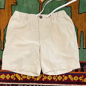 Chubbies Cream Flat Front Shorts